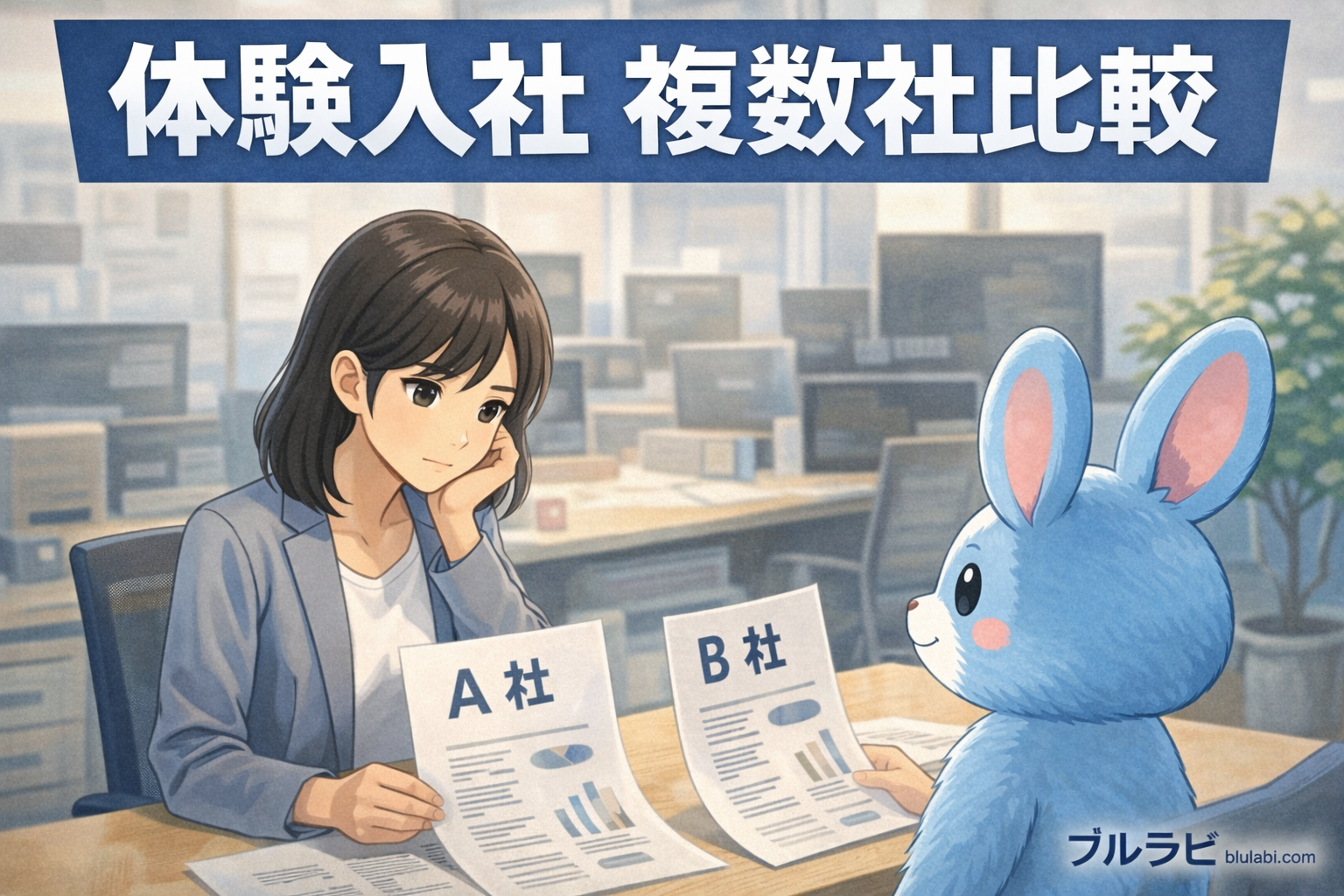 記事タイトル：体験入社で複数社比較するメリットと注意点