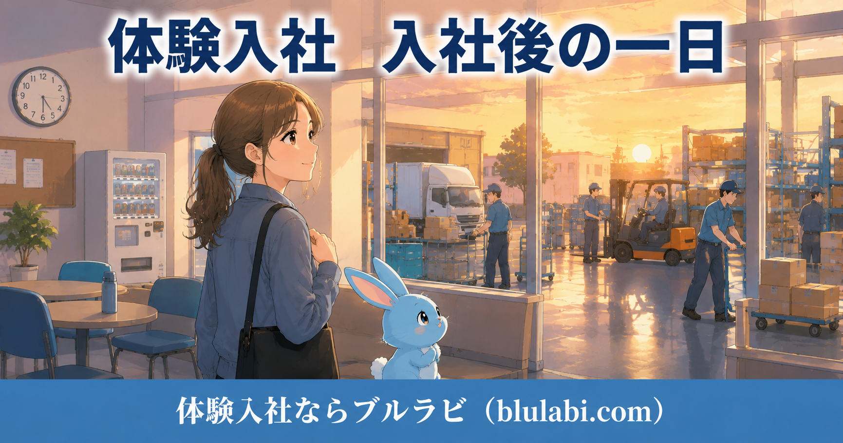 体験入社で入社後の一日の流れをイメージし、自分に合う働き方を考える26歳女性の応募者とブルラビ